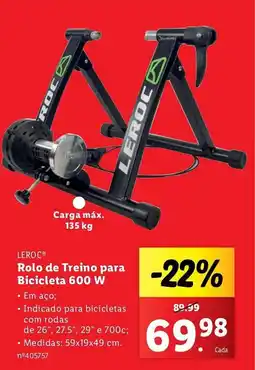 Lidl LEROC Rolo de Treino para Bicicleta 600 W promoção