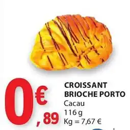 E.Leclerc CROISSANT BRIOCHE PORTO Cacau 116g promoção