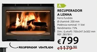 Casa Peixoto Calefator à lenha promoção