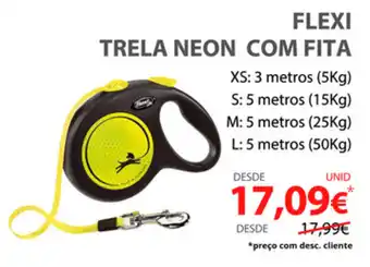 Flexi Trela Neon com Fita