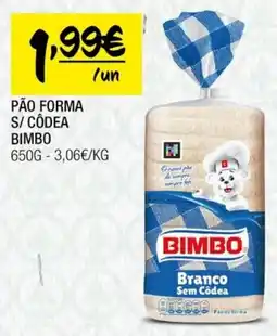 Spar PÃO FORMA S/CÔDEA BIMBO 650G promoção