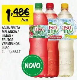 ÁGUA FRUTA MELANCIA/ LIMÃO / FRUTOS VERMELHOS LUSO 1L