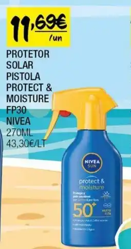 PROTETOR SOLAR PISTOLA PROTECT & MOISTURE FP30 NIVEA 270ML