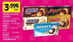 Spar GELADO EM BARRA SNICKERS promoção