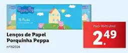 Lidl Lenços de Papel Porquinha Peppa promoção