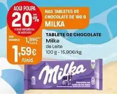 Intermarché Milka - tablete de chocolate promoção