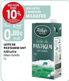 Intermarché Milhafre - leite de pastagem uht promoção