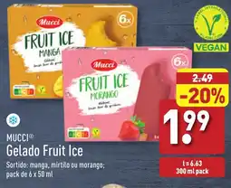 ALDI MUCCI Gelado Fruit Ice promoção