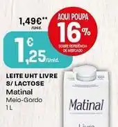 Intermarché Matinal - leite uht livre s/ lactose promoção