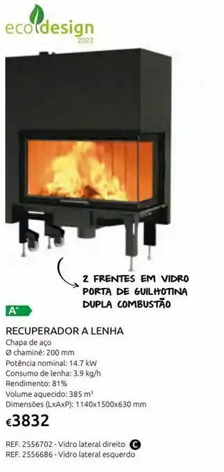 Casa Peixoto Recuperador a lenha edilkamin windo2 promoção