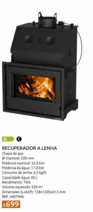 Casa Peixoto Recuperador a lenha cozy hydro 70-px promoção