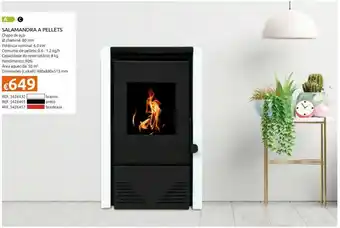 Casa Peixoto Salamandra 6 kw preta a pellets promoção