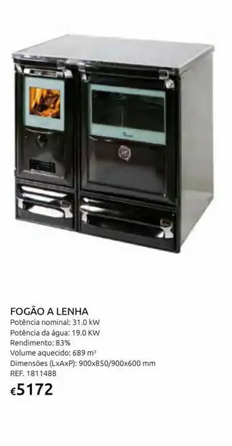 Fogao vul.7 fech.cald.grande e5 cristal f.inox vitro a lenha