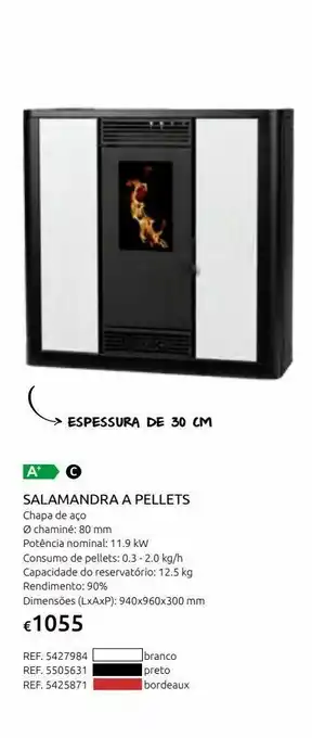 Casa Peixoto Salamandra a pellets 10 kw slim mekka promoção