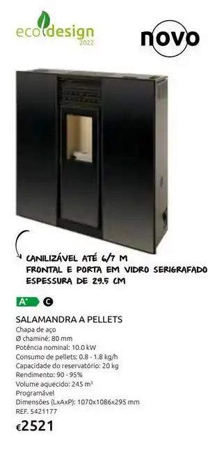 Salamandra a pellets 10 kw ferlux phoenix glass