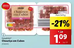 Fumadinho Chouriço em Cubos Pack 2x75
