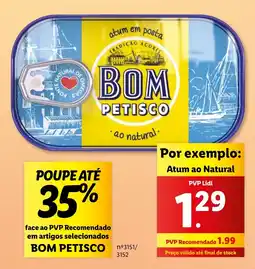 Lidl Atum ao Natural promoção