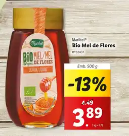 Lidl Maribel Bio Mel de Flores Emb. 500 g promoção