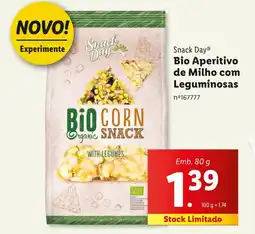 Lidl Snack Day Bio Aperitivo de Milho com Leguminosas Emb. 80 g promoção