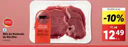 Lidl Bife do Redondo de Novilho Vendido ao kg promoção