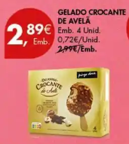 Pingo Doce GELADO CROCANTE DE AVELĀ Emb. 4 Unid. promoção