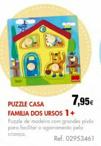 Puzzle casa familia dos ursos madeira
