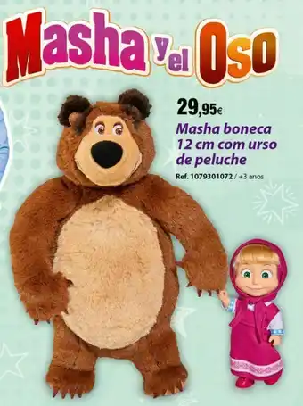 Centroxogo Boneca masha 12 cm com peluche urso promoção