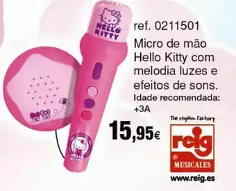 Microfone e amplificador hello kitty