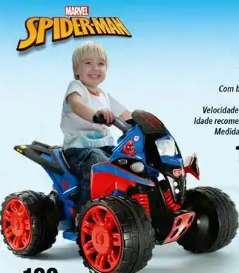 Quad the beast spiderman 12v color azul