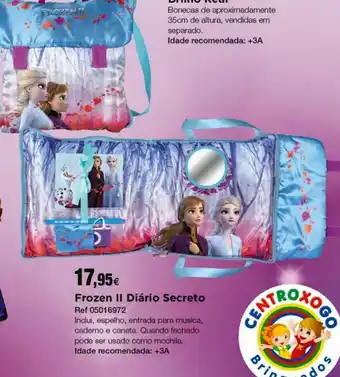 Centroxogo Frozen ii diário secreto promoção