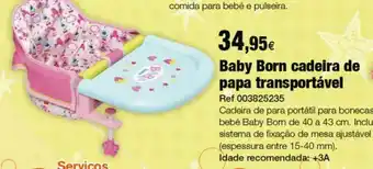 Baby born cadeira de papa transportável