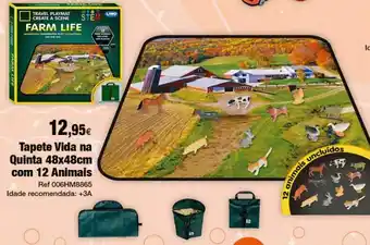 Centroxogo Tapete vida na quinta 48x48cm c/12 animais promoção