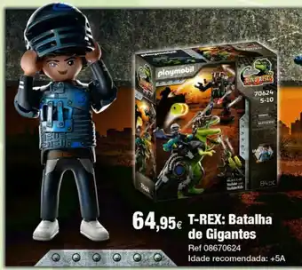 Centroxogo Playmobil dinos t-rex: batalha de gigantes promoção