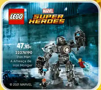 Centroxogo Lego super heróis iron man: a ameaça promoção