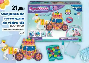 Centroxogo Aquabeads conjunto de carruagem de vidro em 3d promoção