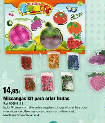 Missangas kit puzzle de frutas