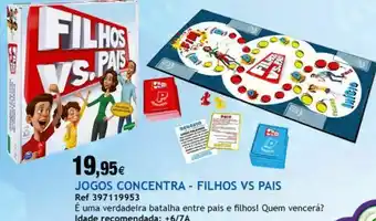 Centroxogo Jogos concentra - filhos vs pais promoção