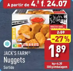 ALDI JACK'S FARM Nuggets Sortido 300g promoção
