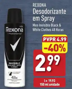 ALDI REXONA Desodorizante em Spray 150 ml unidade promoção