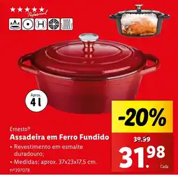 Lidl Ernesto Assadeira em Ferro Fundido promoção