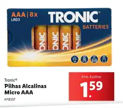 Lidl Tronic Pilhas Alcalinas Micro AAA promoção