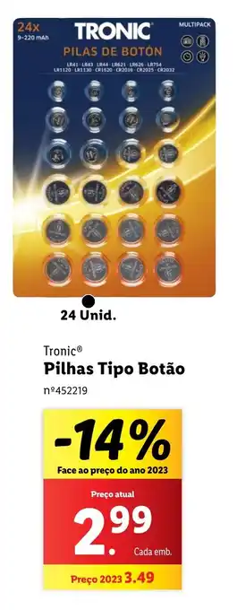 Lidl Tronic Pilhas Tipo Botão promoção