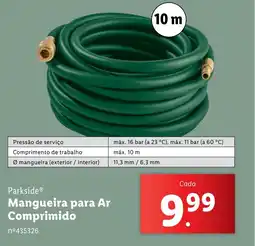 Lidl Parkside Mangueira para Ar Comprimido promoção