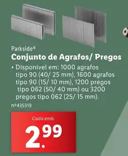 Parkside Conjunto de Agrafos/ Pregos