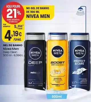 Intermarché Nivea men - gel de banho promoção