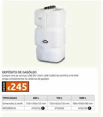 Casa Peixoto Depósito gasóleo graf 600 lt promoção