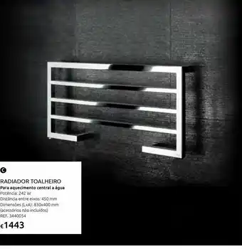 Casa Peixoto Radiador toalheiro new slim aq. cen. «ns 400e» polido promoção