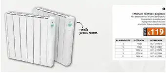 Aquecedor elétrico emissor térmico líquido 500 w