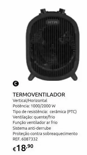 Termoventilador cal2000black 2000 w