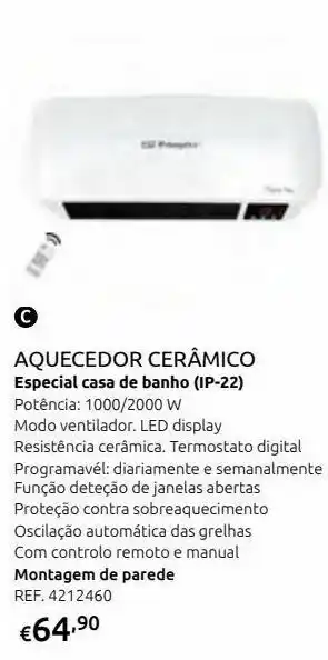 Casa Peixoto Aquecedor elétrico cerâmico 2000 w promoção